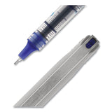 uniball® VISION Needle Roller Ball Pen, Stick, Fine 0.7 mm, Blue Ink, Gray/Clear/Blue Barrel, Dozen (UBC1734904) 1 Dozen