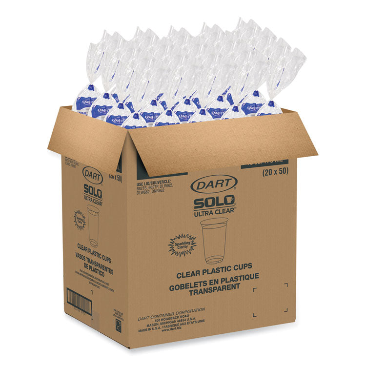 SOLO® Ultra Clear Cups, 16 oz, PET, 50/Bag, 20 Bags/Carton (DCCTR16)