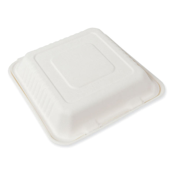 Boardwalk® Bagasse PFAS-Free Food Containers, 1-Compartment, 9 x 1.93 x 9, White, Bamboo/Sugarcane, 100/Carton (BWKHNGE991CNPFA)