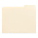 Universal® Top Tab File Folders, 1/3-Cut Tabs: Assorted, Letter Size, 0.75" Expansion, Manila, 250/Box (UNV18103)