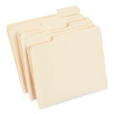 Universal® Top Tab File Folders, 1/3-Cut Tabs: Assorted, Letter Size, 0.75" Expansion, Manila, 250/Box (UNV18103)