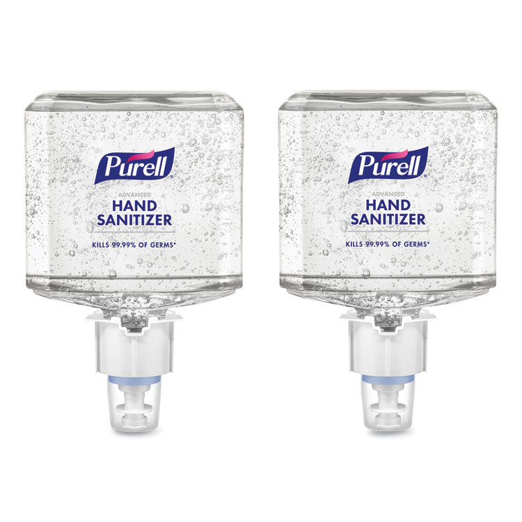 PURELL® Advanced Gel Hand Sanitizer Refill, 1,200 mL, Clean Scent, For ES4 Dispensers, 2/Carton (GOJ506302)