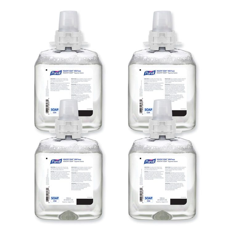 PURELL® HEALTHY SOAP Mild Foam, For CS4 Dispensers, Fragrance-Free, 1,250 mL,  4/Carton (GOJ517404CT) Case of 4