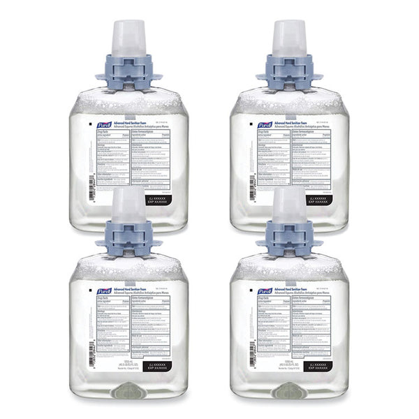 PURELL® Advanced Hand Sanitizer Foam, For CS4 and FMX-12 Dispensers, 1,200 mL, Unscented, 4/Carton (GOJ519204CT)