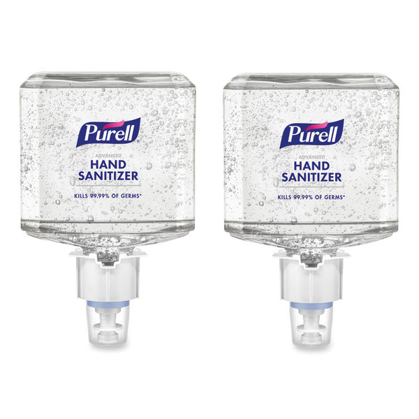 PURELL® Advanced Gel Hand Sanitizer Refill, 1,200 mL, Clean Scent, For ES6 Dispensers, 2/Carton (GOJ646302)