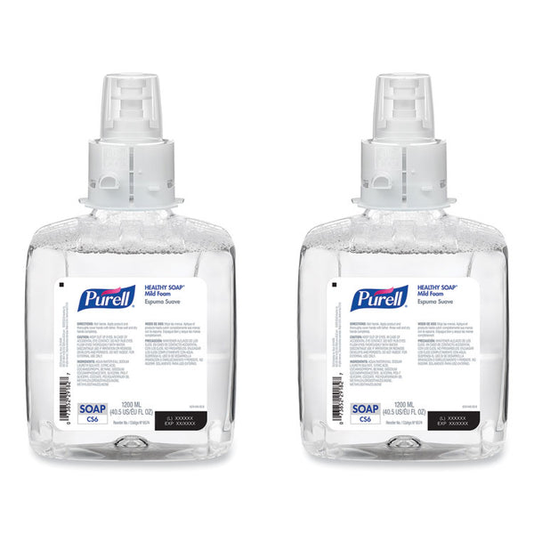 PURELL® HEALTHY SOAP Mild Foam, For CS6 Dispensers, Fragrance-Free, 1,200 mL, 2/Carton (GOJ657402CT) Case of 2