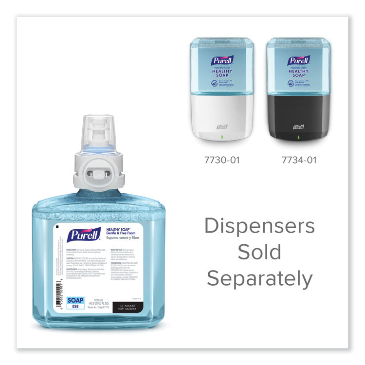 PURELL® HEALTHY SOAP Gentle and Free Foam, For ES8 Dispensers, Fragrance-Free, 1,200 mL, 2/Carton (GOJ777202)