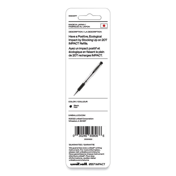 uniball® Refill for Gel IMPACT Gel Pens, Bold Conical Tip, Black Ink, 2/Pack (UBC65808) Pack of 2