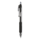 uniball® Signo 207 Needle Point Gel Pen, Retractable, Medium 0.7 mm, Black Ink, Clear/Black Barrel, Dozen (UBC1736097) 1 Dozen