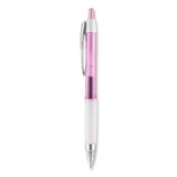 uniball® Signo 207 Gel Pen, Retractable, Medium 0.7 mm, Black Ink, Translucent Pink/Translucent White Barrel, 2/Pack (UBC1745148) Pack of 2