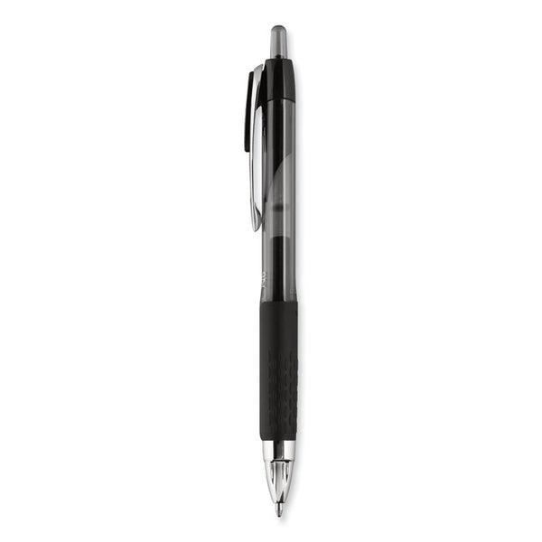uniball® Signo 207 Gel Pen, Retractable, Bold 1 mm, Black Ink, Smoke/Black Barrel, Dozen (UBC1790895) 1 Dozen