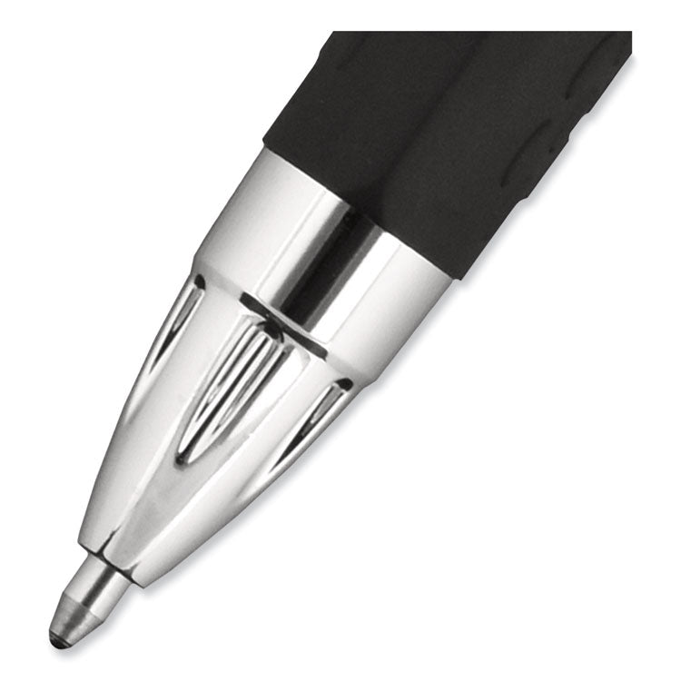 uniball® Signo 207 Gel Pen, Retractable, Bold 1 mm, Black Ink, Smoke/Black Barrel, Dozen (UBC1790895) 1 Dozen