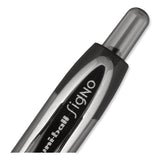 uniball® Signo 207 Gel Pen, Retractable, Bold 1 mm, Black Ink, Smoke/Black Barrel, Dozen (UBC1790895) 1 Dozen
