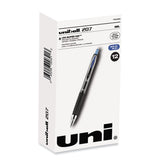uniball® Signo 207 Gel Pen, Retractable, Bold 1 mm, Blue Ink, Smoke/Black/Blue Barrel, Dozen (UBC1790896) 1 Dozen