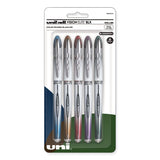 uniball® VISION ELITE BLX Series Hybrid Gel Pen, Stick, Bold 0.8 mm, Assorted Ink and Barrel Colors, 5/Pack (UBC1832404) Set of 5
