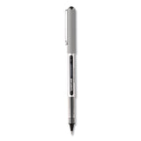 uniball® VISION Roller Ball Pen, Stick, Fine 0.7 mm, Black Ink, Silver/Black/Clear Barrel, 36/Pack (UBC1921066) Pack of 36