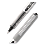 uniball® VISION Roller Ball Pen, Stick, Fine 0.7 mm, Black Ink, Silver/Black/Clear Barrel, 36/Pack (UBC1921066) Pack of 36