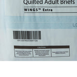 Wings™ Extra Quilted Unisex Adult Incontinence Brief Large Disposable Moderate Absorbency (849690_BG) 18/BG