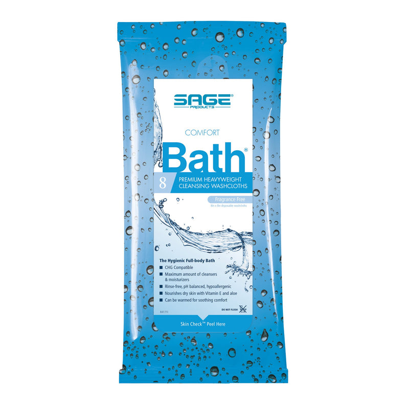 Comfort Bath® Rinse-Free Bath Wipe Soft Pack Unscented 8 Count (368225_CS) 44/CS