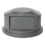 Rubbermaid® Commercial Round BRUTE Dome Top Receptacle, Push Door for 44 gal Containers, 24.81" Diameter x 12.63h, Gray (RCP264788GRA) Each