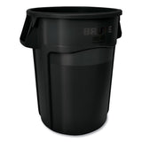 Rubbermaid® Commercial Vented Round Brute Container, 44 gal, Plastic, Black (RCP264360BK)