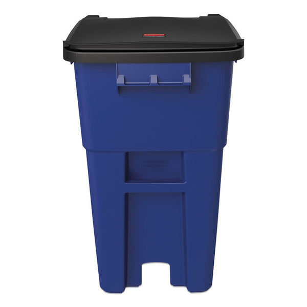Rubbermaid® Commercial Square Brute Rollout Container, 50 gal, Molded Plastic, Blue (RCP9W27BLU)