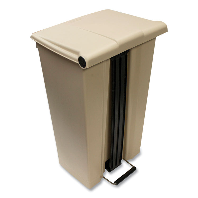 Rubbermaid® Commercial Step-On Receptacle, 23 gal, Polyethylene, Beige (RCP614600BG)