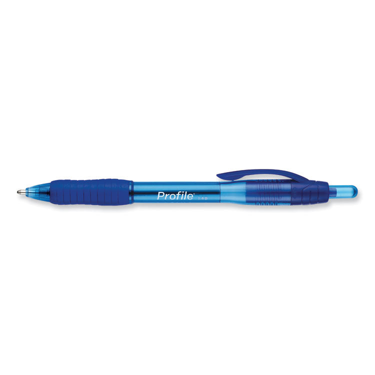 Paper Mate® Profile Ballpoint Pen, Retractable, Bold 1.4 mm, Blue Ink, Translucent Blue Barrel, 36/Pack (PAP2083008)