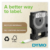 DYMO® D1 High-Performance Polyester Removable Label Tape, 0.5" x 23 ft, Black on Clear (DYM45010) Each