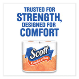 Scott® ComfortPlus Toilet Paper, Mega Roll, Septic Safe, 1-Ply, White, 425 Sheets/Roll, 12 Rolls/Pack (KCM54245) Case of 24