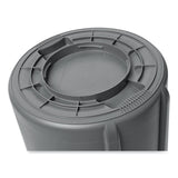 Rubbermaid® Commercial Vented Round Brute Container, 55 gal, Plastic, Gray (RCP265500GY) Each