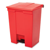 Rubbermaid® Commercial Indoor Utility Step-On Waste Container, 18 gal, Plastic, Red (RCP614500RED) Each