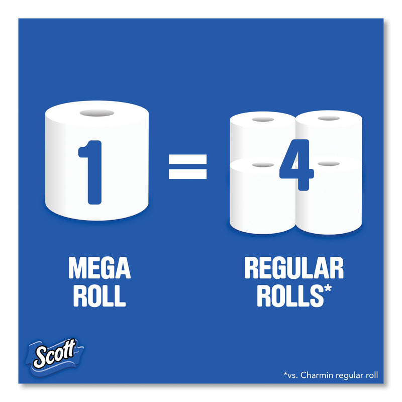 Scott® ComfortPlus Toilet Paper, Mega Roll, Septic Safe, 1-Ply, White, 425 Sheets/Roll, 12 Rolls/Pack (KCM54245) Case of 24