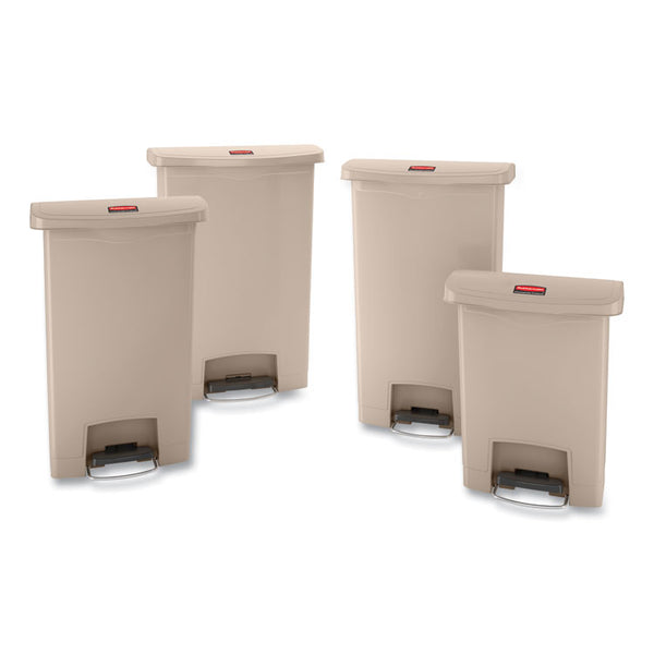 Rubbermaid® Commercial Streamline Resin Step-On Container, Front Step Style, 13 gal, Polyethylene, Beige (RCP1883458) Each