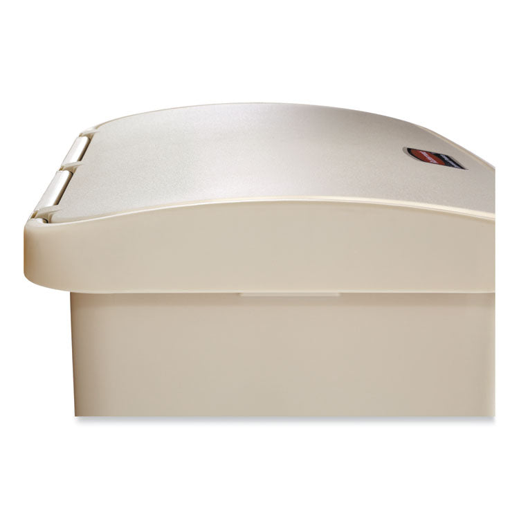 Rubbermaid® Commercial Streamline Resin Step-On Container, Front Step Style, 8 gal, Polyethylene, Beige (RCP1883456) Each