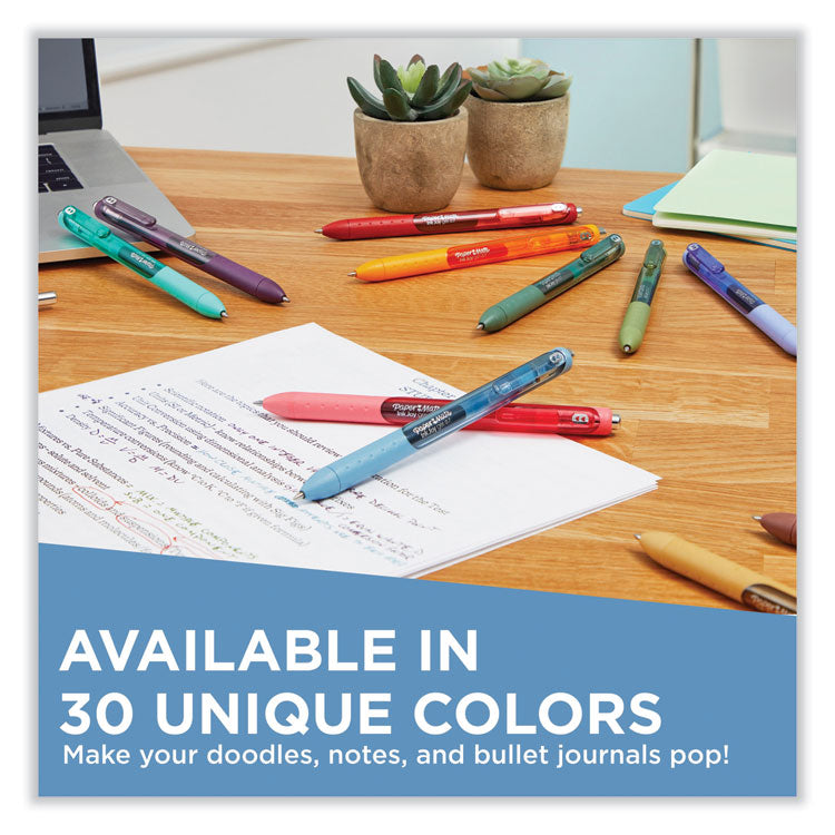 Paper Mate® InkJoy Gel Pen, Retractable, Medium 0.7 mm, Assorted Ink and Barrel Colors, 30/Pack (PAP2132015)