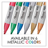 Sharpie® Metallic Chisel Tip Permanent Marker, Medium Chisel Tip, Assorted, 6/Pack (SAN2089634) Pack Of 6