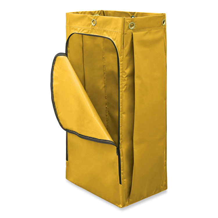 Rubbermaid® Commercial Vinyl Cleaning Cart Bag, 34 gal, 17.5" x 33", Yellow (RCP1966881)