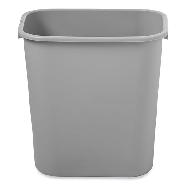Rubbermaid® Commercial Deskside Plastic Wastebasket, 7 gal, Plastic, Gray (RCP295600GY)