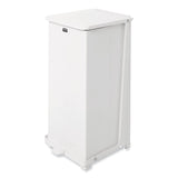 Rubbermaid® Commercial Defenders Heavy-Duty Steel Step Can, 13 gal, Steel, White (RCPST24EPLWH) Each