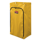 Rubbermaid® Commercial Zippered Vinyl Cleaning Cart Bag for Rubbermaid Commercial FG6173-88, 24 gal, 6.5" x 9.13" x 17.25", Black, 4/Carton (RCP1966720) Case of 4