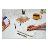 Paper Mate® Profile Metal Ballpoint Pen, Retractable, Medium 1 mm, Blue Ink, Silver Barrel, Dozen (PAP2130518)