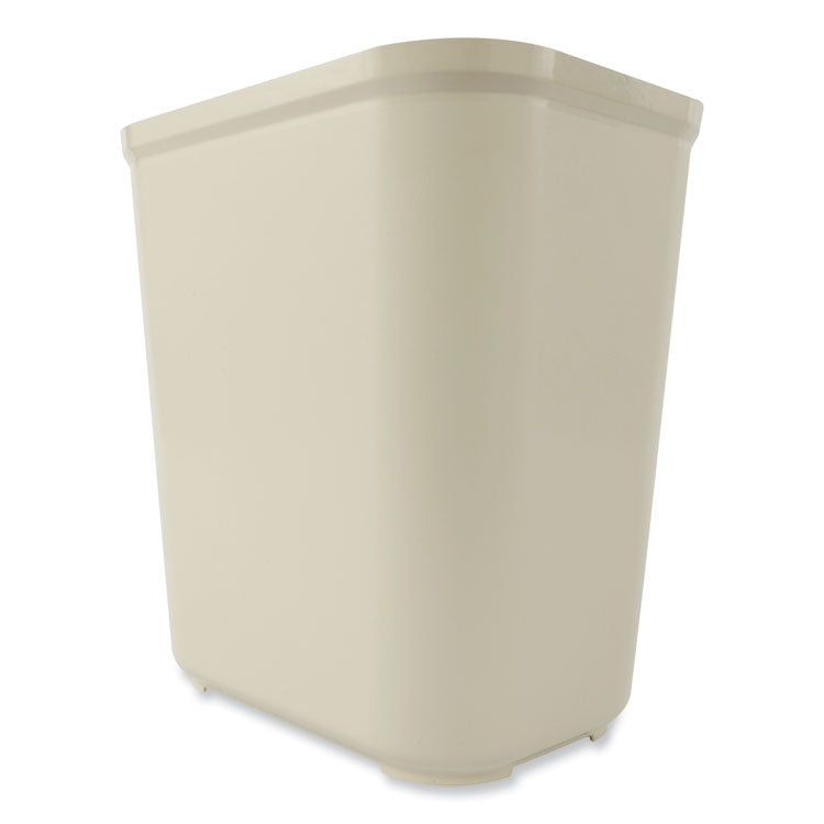 Rubbermaid® Commercial Fiberglass Wastebasket, 7 gal, Fiberglass, Beige (RCP254300BG) Each