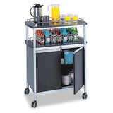 Safco® Mobile Beverage Cart, Plastic, 4 Shelves, 33.5" x 21.75" x 43", Black (SAF8964BL)