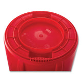 Rubbermaid® Commercial Vented Round Brute Container, 32 gal, Plastic, Red (RCP2632RED)