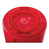 Rubbermaid® Commercial Vented Round Brute Container, 32 gal, Plastic, Red (RCP2632RED) Each