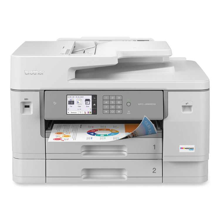 Brother MFC-J6955DW INKvestment Tank All-in-One Color Inkjet Printer, Copy/Fax/Print/Scan (BRTMFCJ6955DW)
