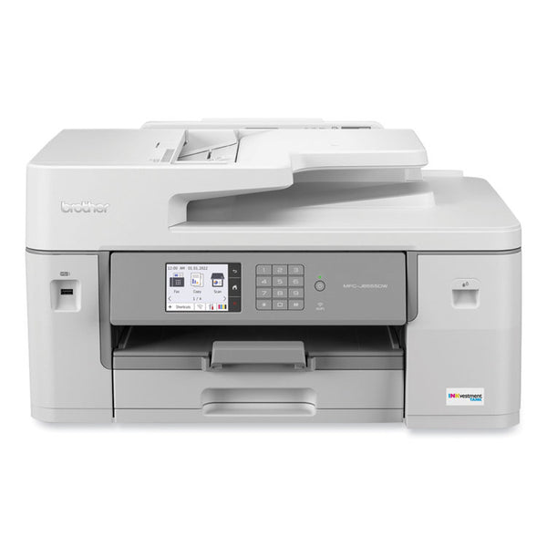 Brother MFC-J6555DW INKvestment Tank All-in-One Color Inkjet Printer, Copy/Fax/Print/Scan (BRTMFCJ6555DW)