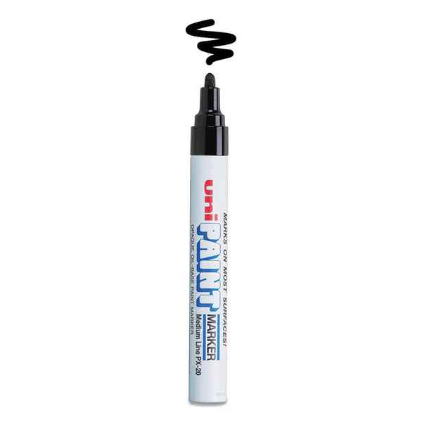 uni®-Paint Permanent Marker, Medium Bullet Tip, Black (UBC63601) Each