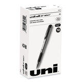 207 Impact Gel Pen, Stick, Bold 1 mm, Black Ink, Silver/Black Barrel, Dozen (UBC65800) 1 Dozen
